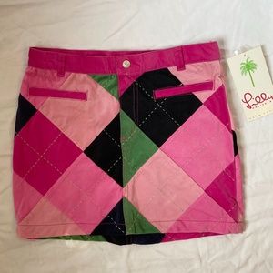 NWT Lilly Pulitzer Kids Argyle Patch Vintage Skirt